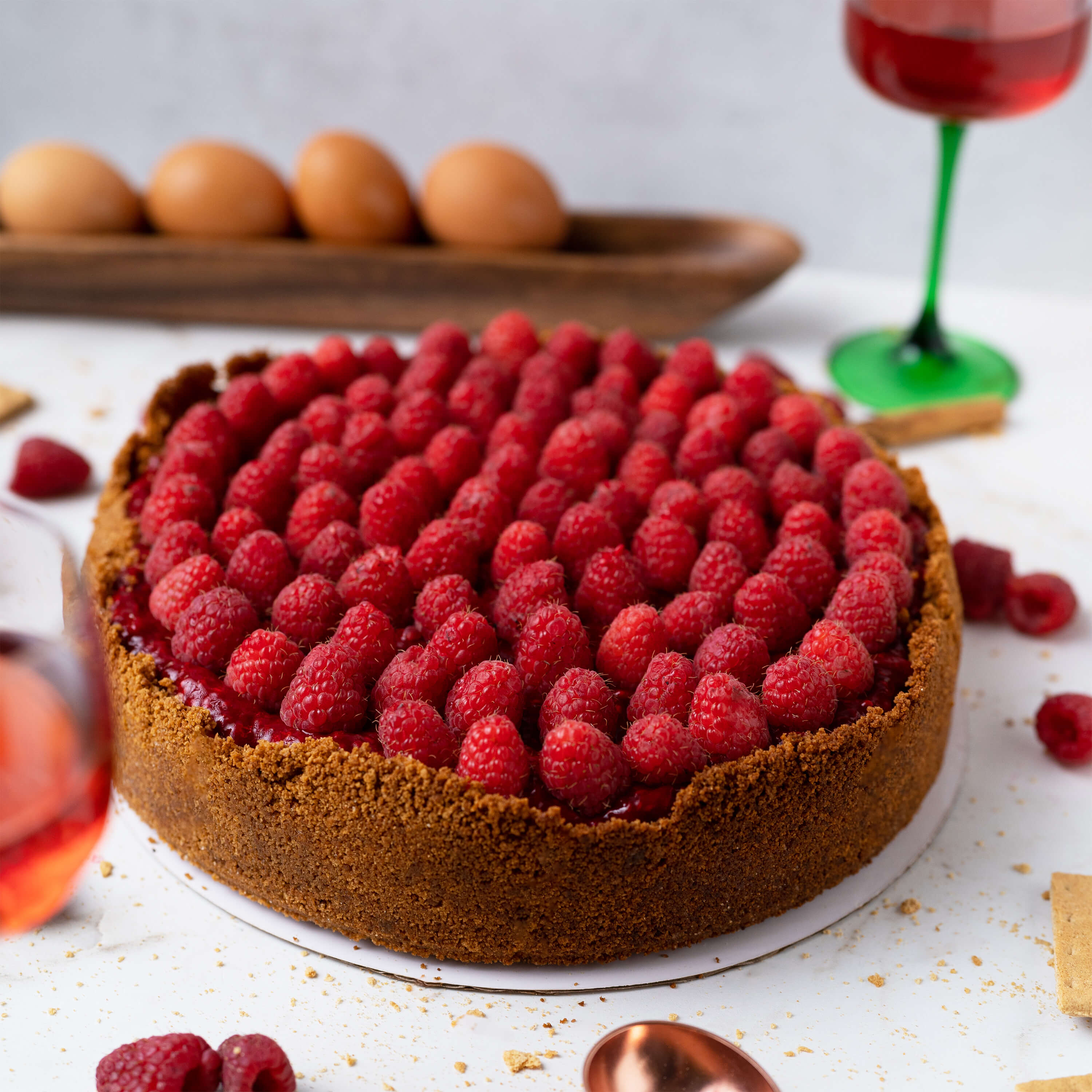 Classic Raspberry Cheesecake
