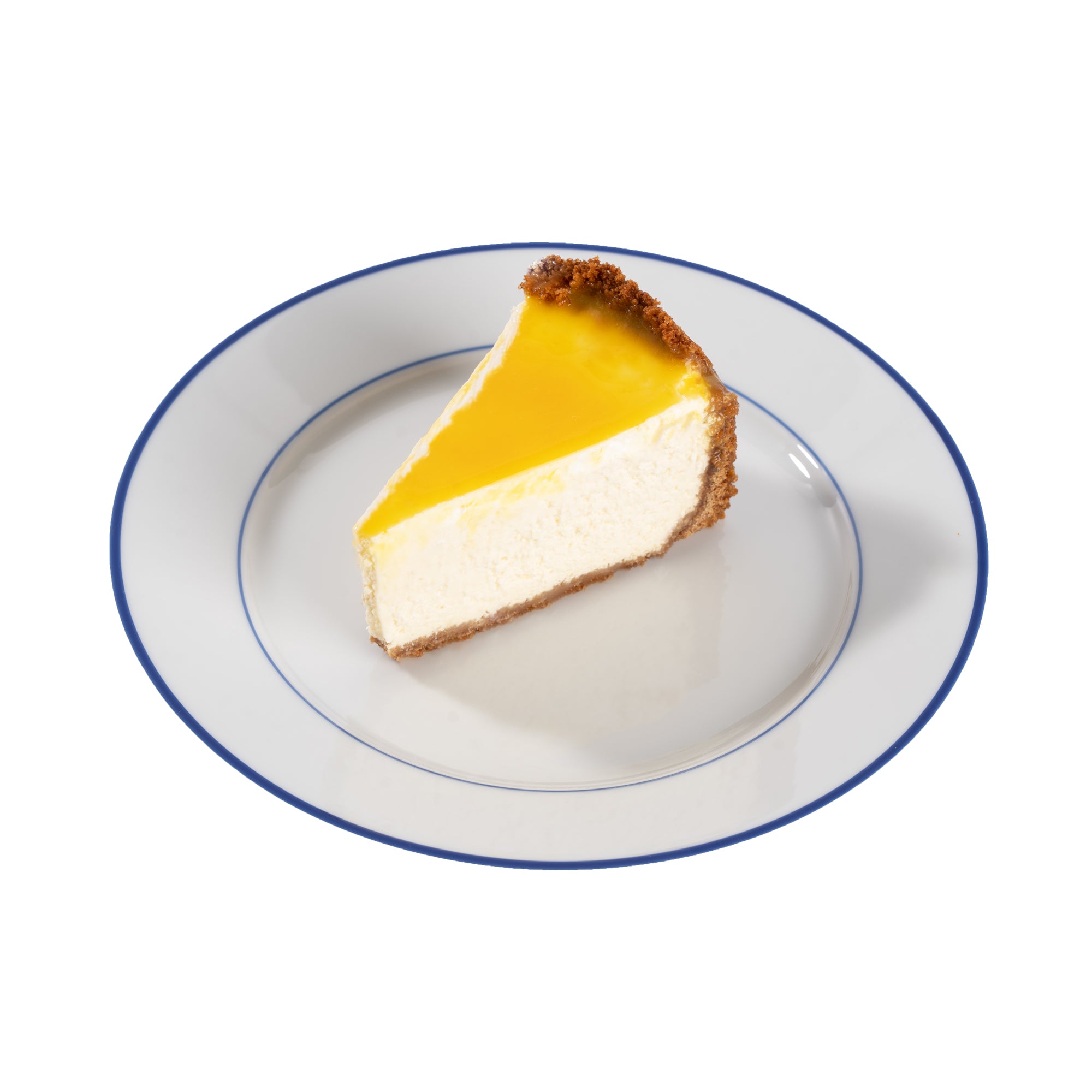 slice of orange creamsicle cheesecake