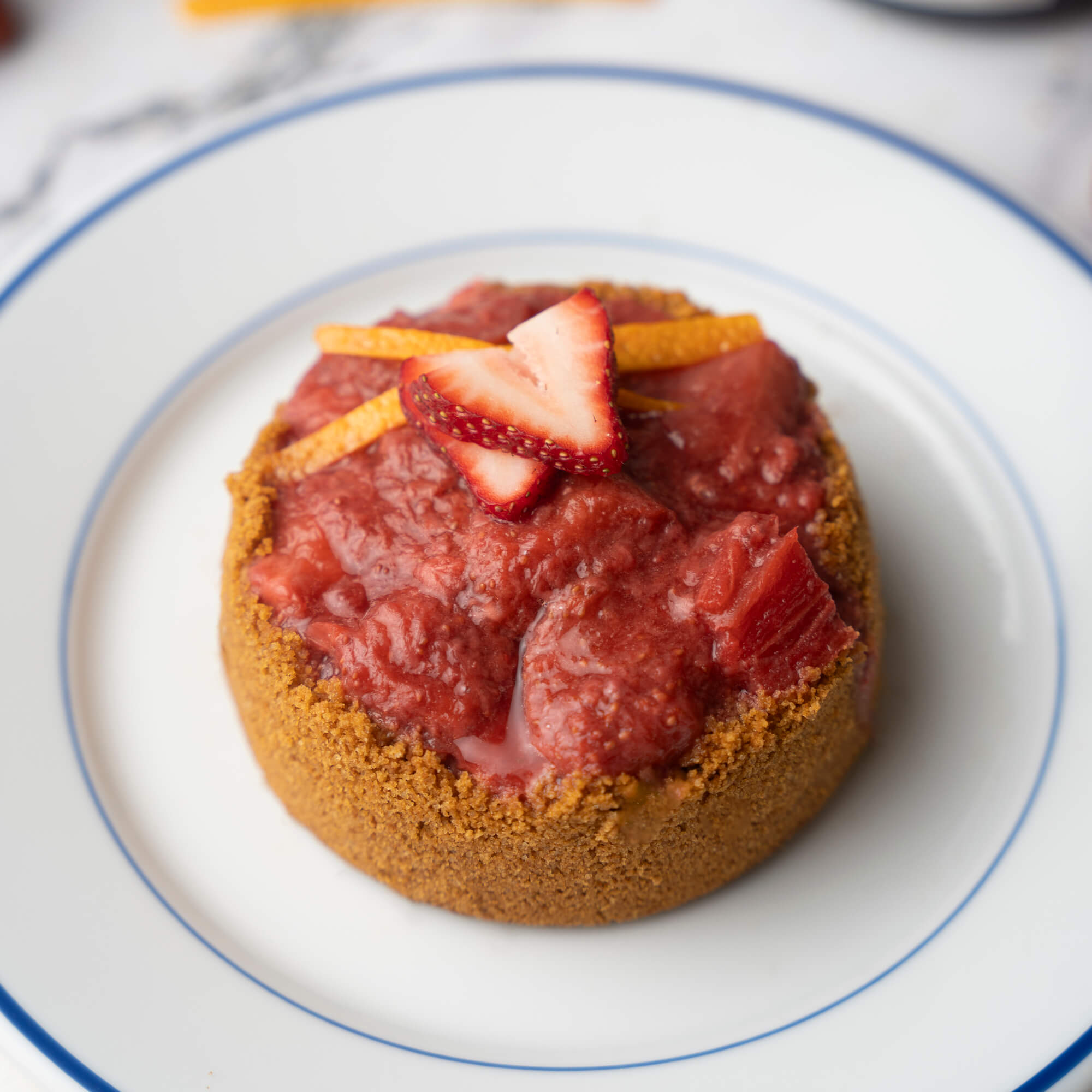 Strawberry Rhubarb Cheesecake