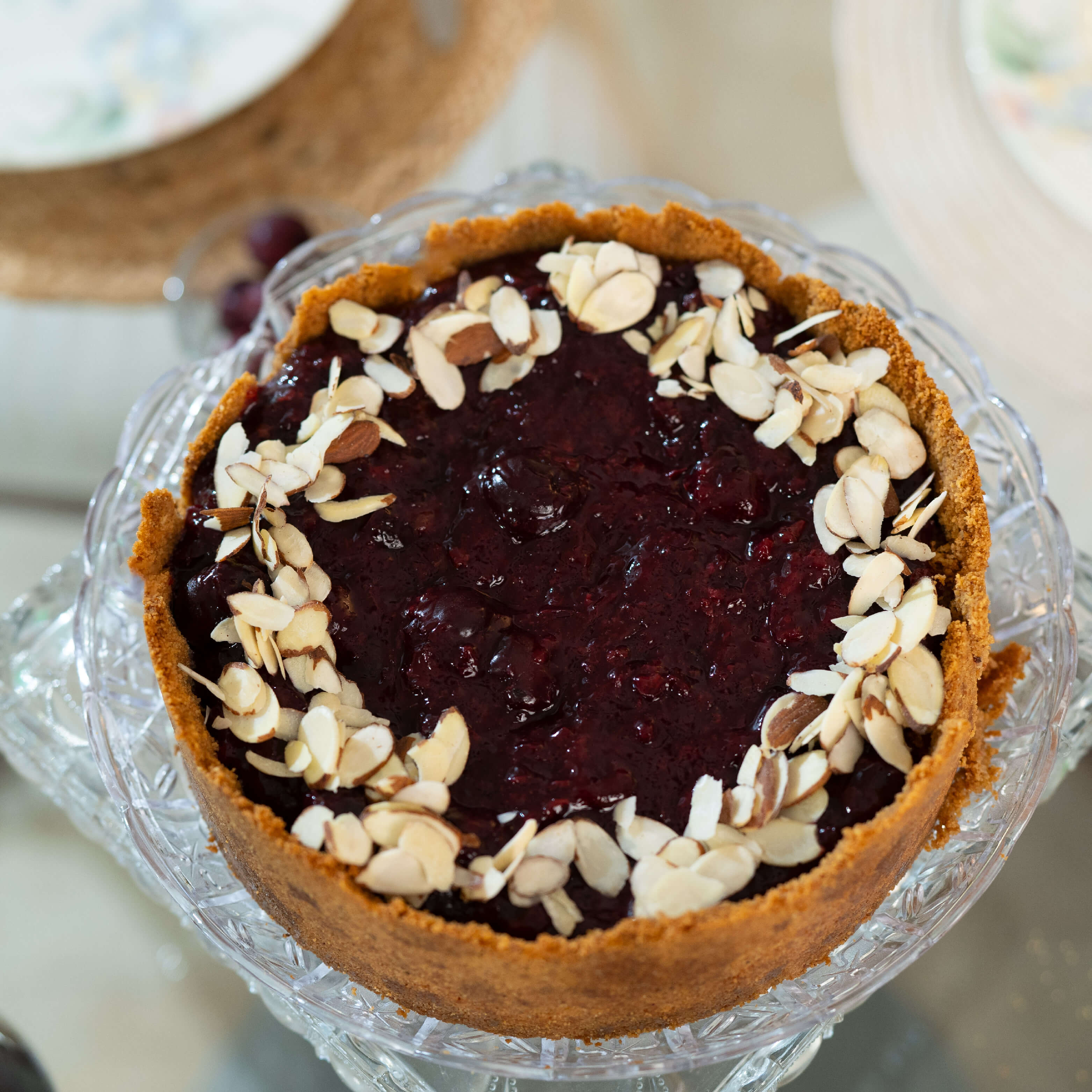 Cherry Almond Cheesecake