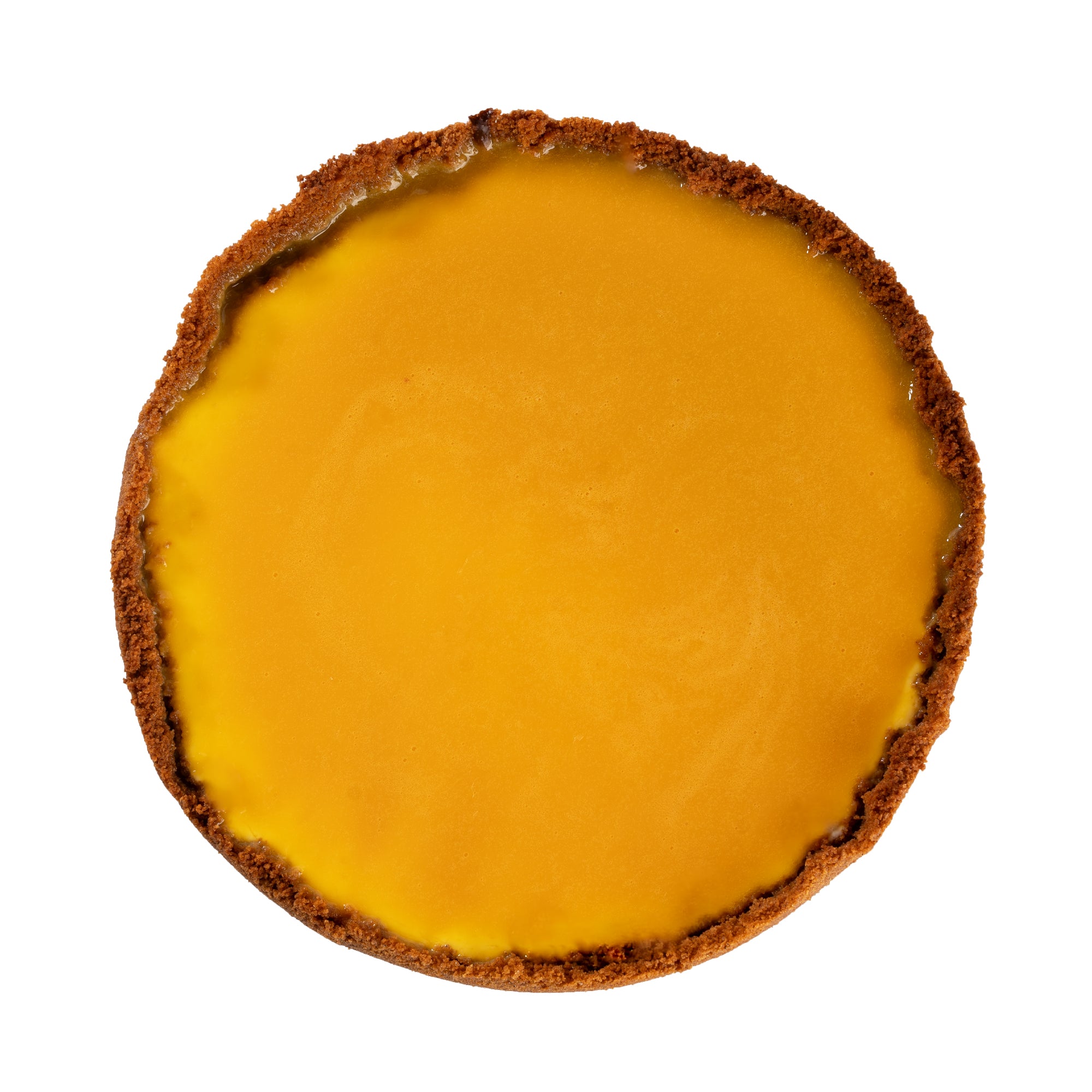 top down picture of orange creamsicle cheesecake